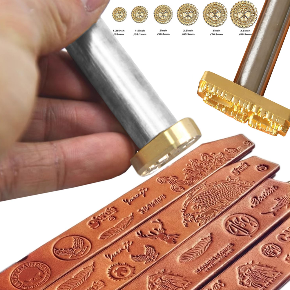 Leather Work Organiser - Customized Leather Stamp LOGO Custom Brass