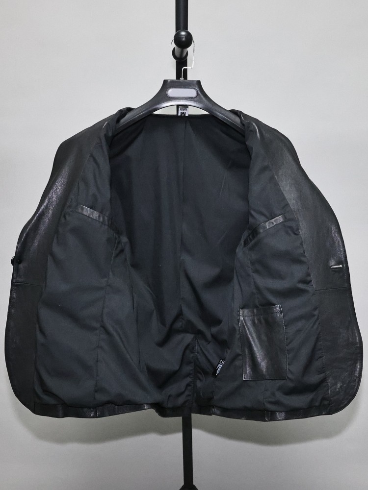 Slim Fit Solid Color Men Offic - Leather Work Jacket 리뷰 및 가격