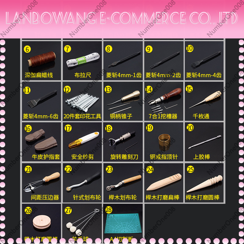 Leather Tool Set 50-Piece, Han - Groover Stitching Tool 리뷰 및 가격