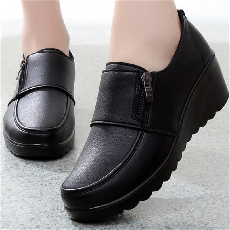 New Spring Women's Shoes Fashi - Leather Work Flats Women 리뷰 및 가격
