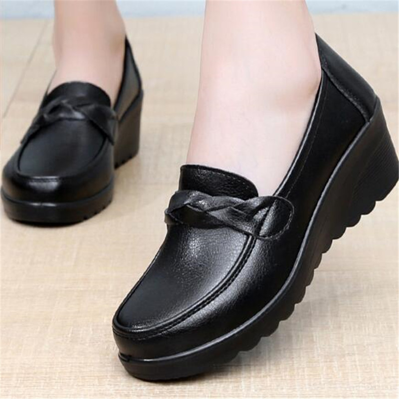 New Spring Women's Shoes Fashi - Leather Work Flats Women 리뷰 및 가격