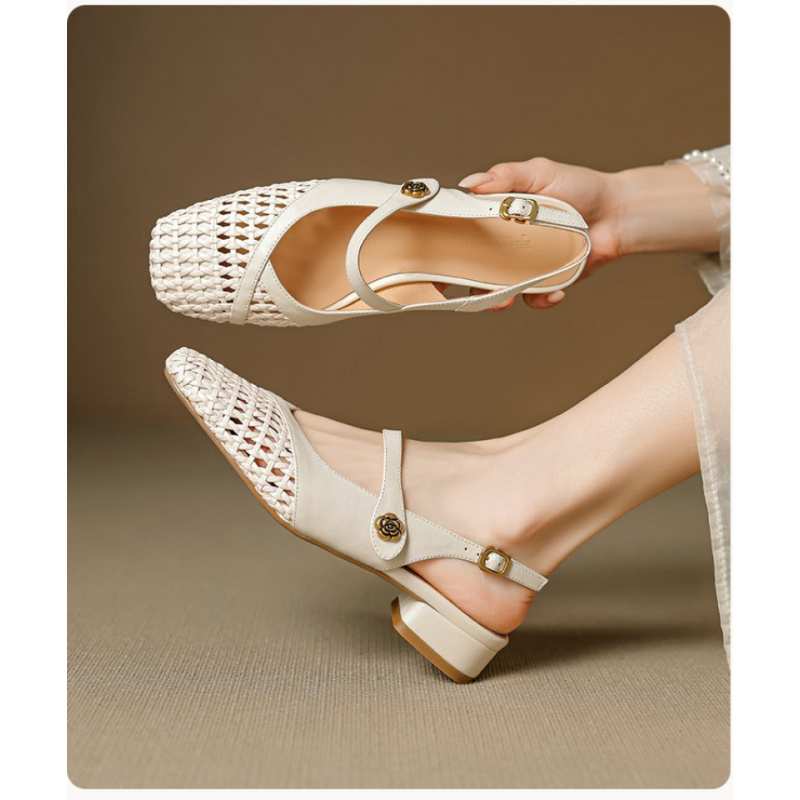 Women's Closed Toe Sandals Wov - Leather Work Flats Women 리뷰 및 가격