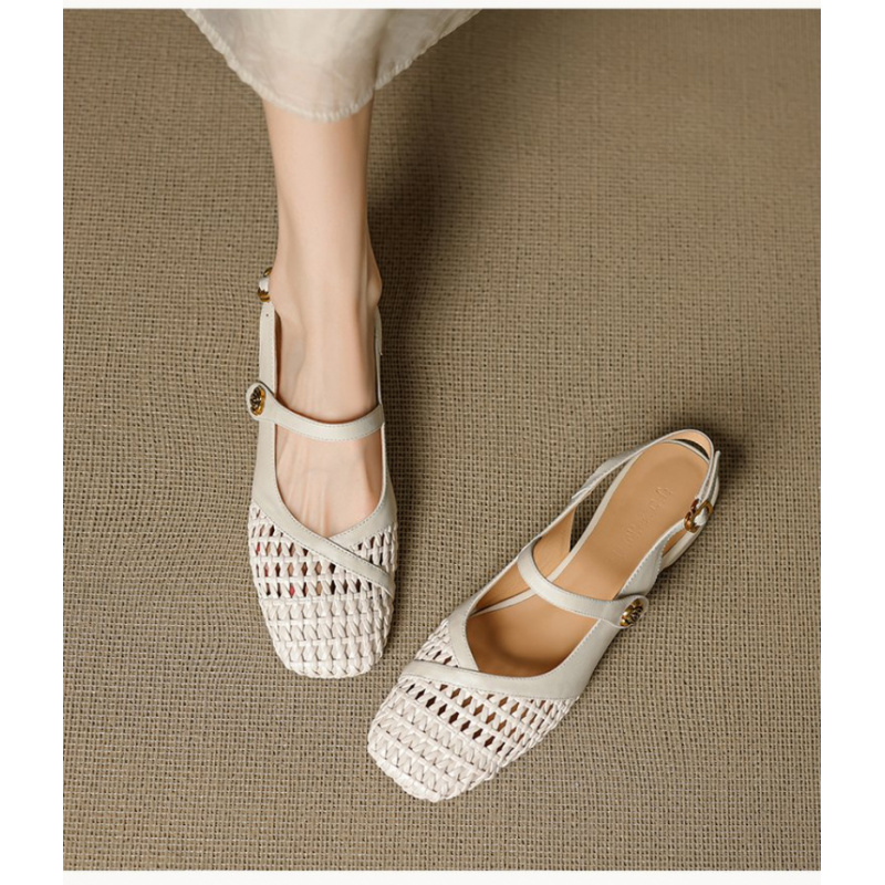 Women's Closed Toe Sandals Wov - Leather Work Flats Women 리뷰 및 가격