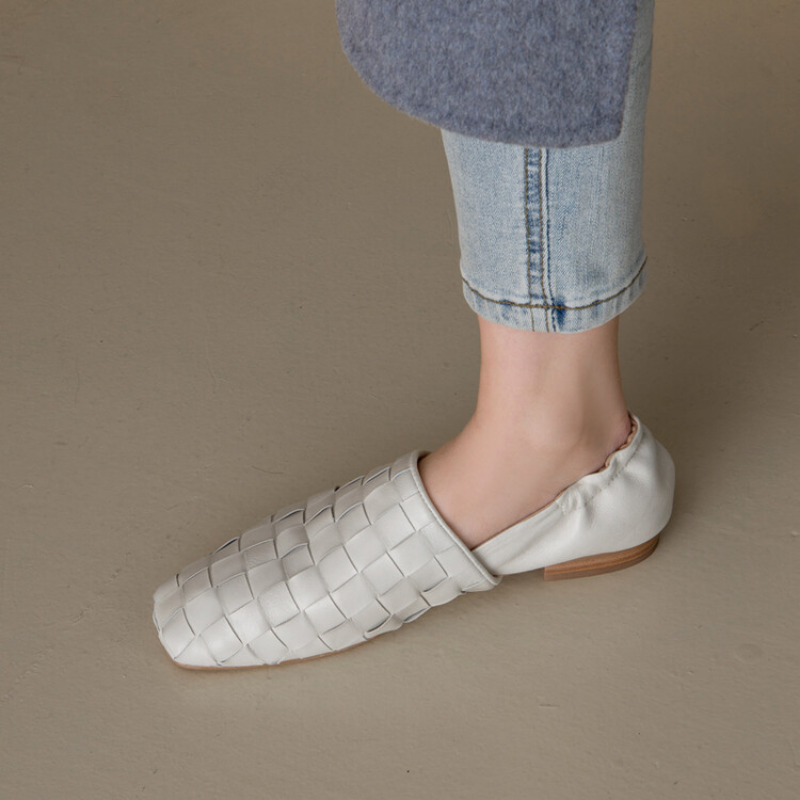 Women Flats Ballet Shoes White - Leather Work Flats Women 리뷰 및 가격