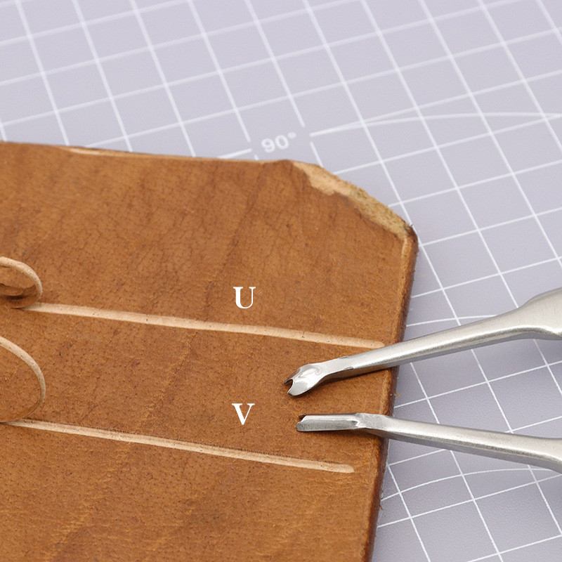 2Pcs Leathercraft Tool Kit U+V - Groover Stitching Tool 리뷰 및 가격
