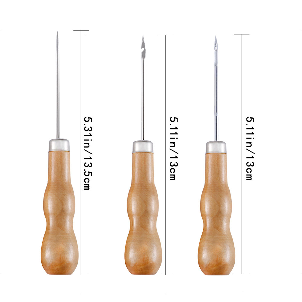 Leather Awl Wood Handle Awls S - Leather Work Organiser 리뷰 및 가격
