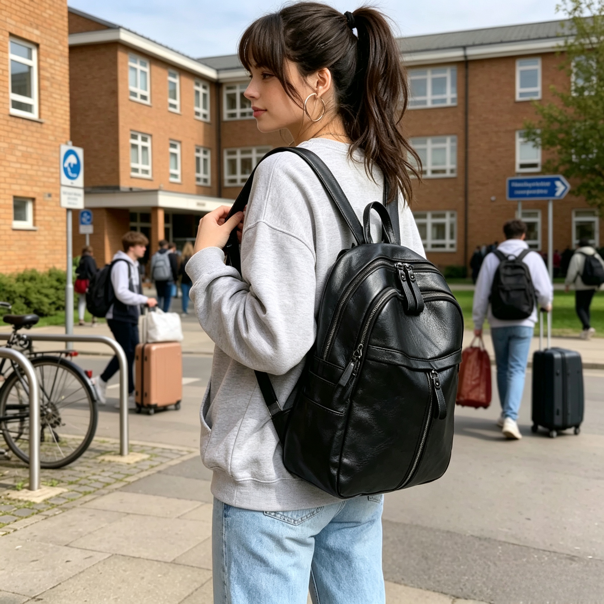 Fashion Women Leather Backpack - Leather Work Rucksack 리뷰 및 가격
