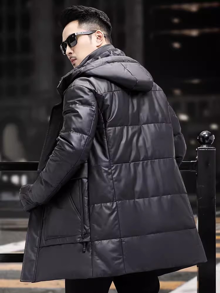 Winter Mens Thick Warm White G - Leather Work Jacket 리뷰 및 가격