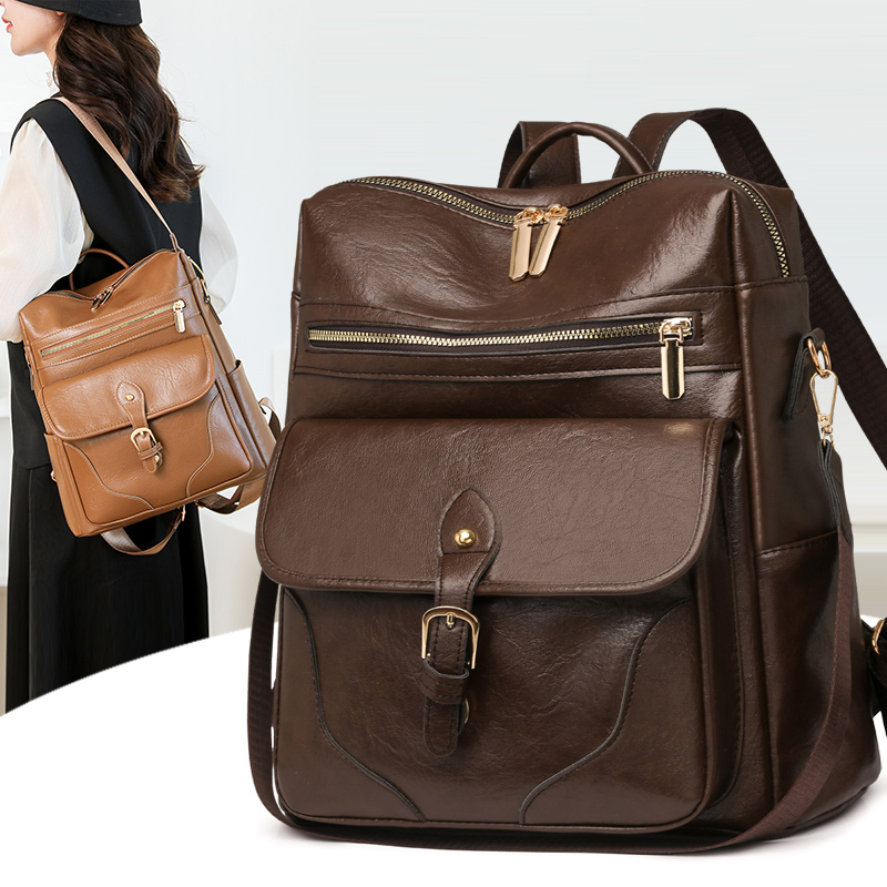 Women Vintage PU Leather Backp - Leather Work Rucksack 리뷰 및 가격