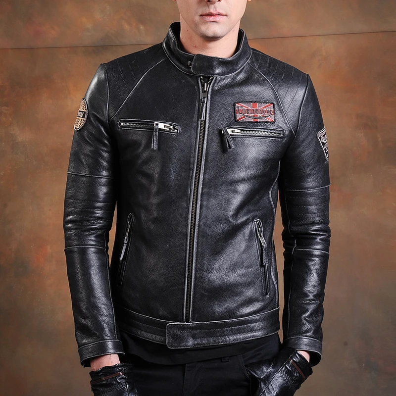 Fashion Biker Jackets Vintage  - Leather Work Jacket 리뷰 및 가격