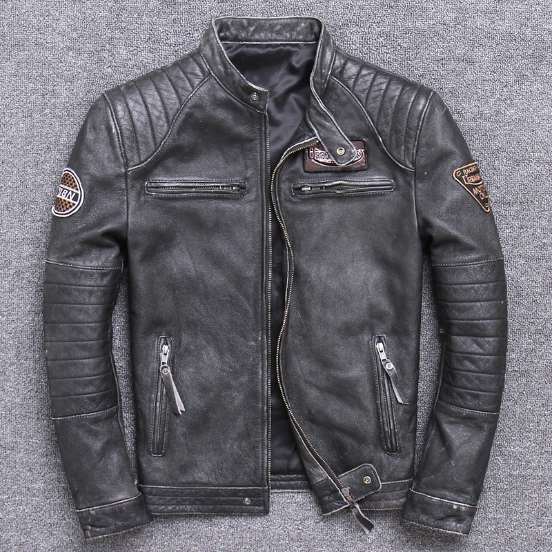 Fashion Biker Jackets Vintage  - Leather Work Jacket 리뷰 및 가격