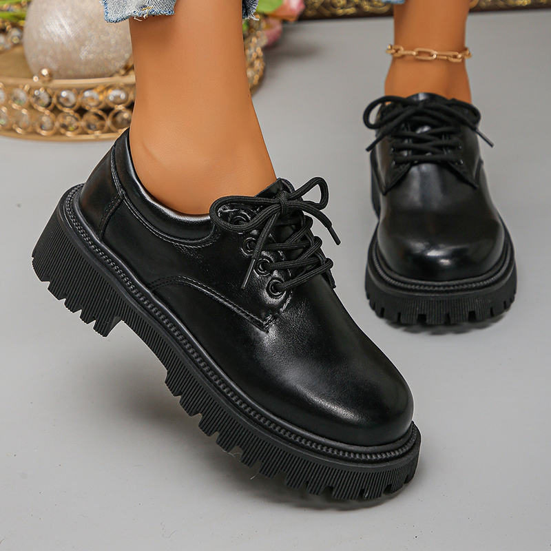 Women's Platform Oxford Shoes  - Leather Work Flats Women 리뷰 및 가격