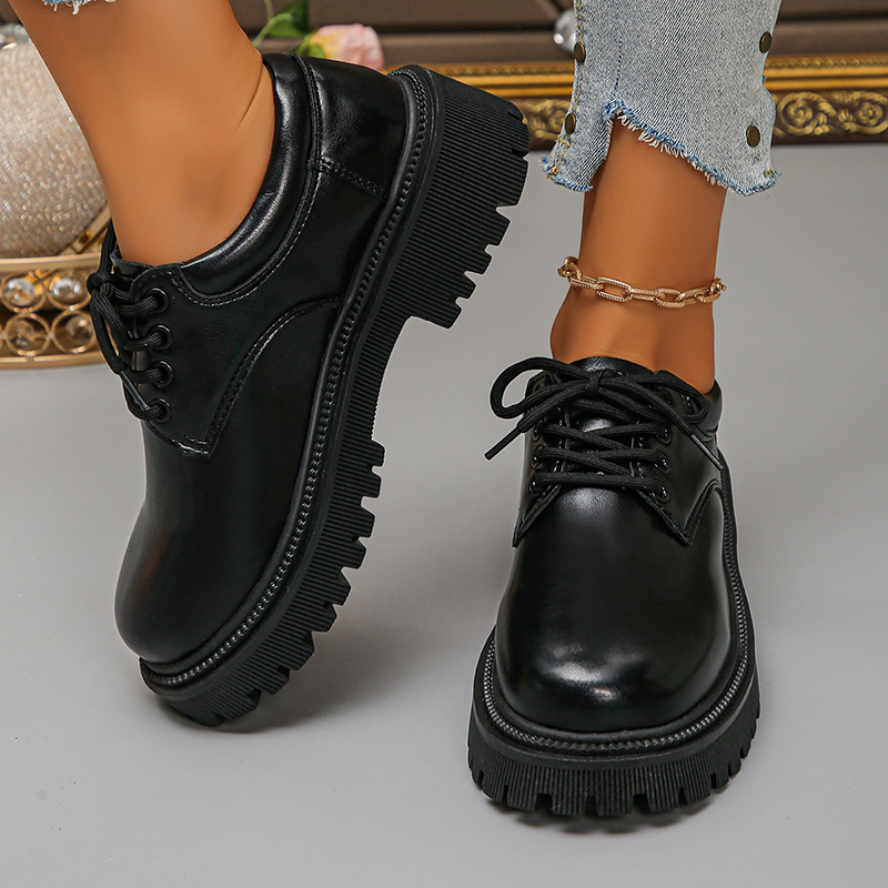 Women's Platform Oxford Shoes  - Leather Work Flats Women 리뷰 및 가격