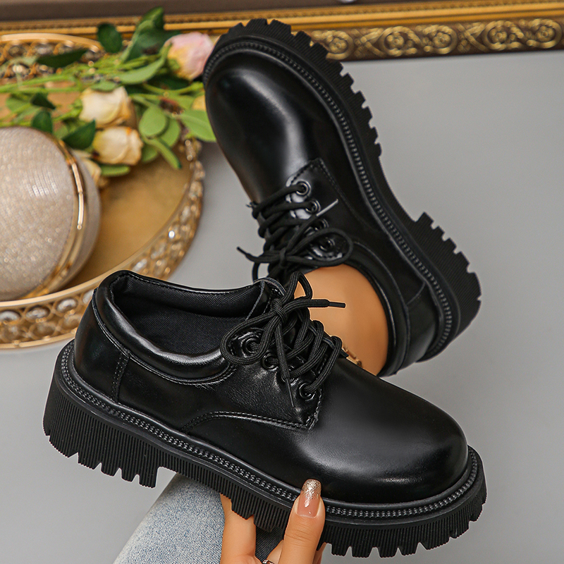 Women's Platform Oxford Shoes  - Leather Work Flats Women 리뷰 및 가격