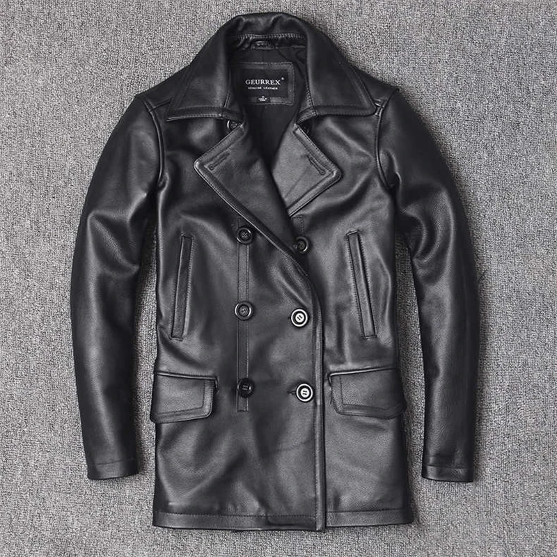 Genuine Leather Jacket Men's T - Leather Work Jacket 리뷰 및 가격