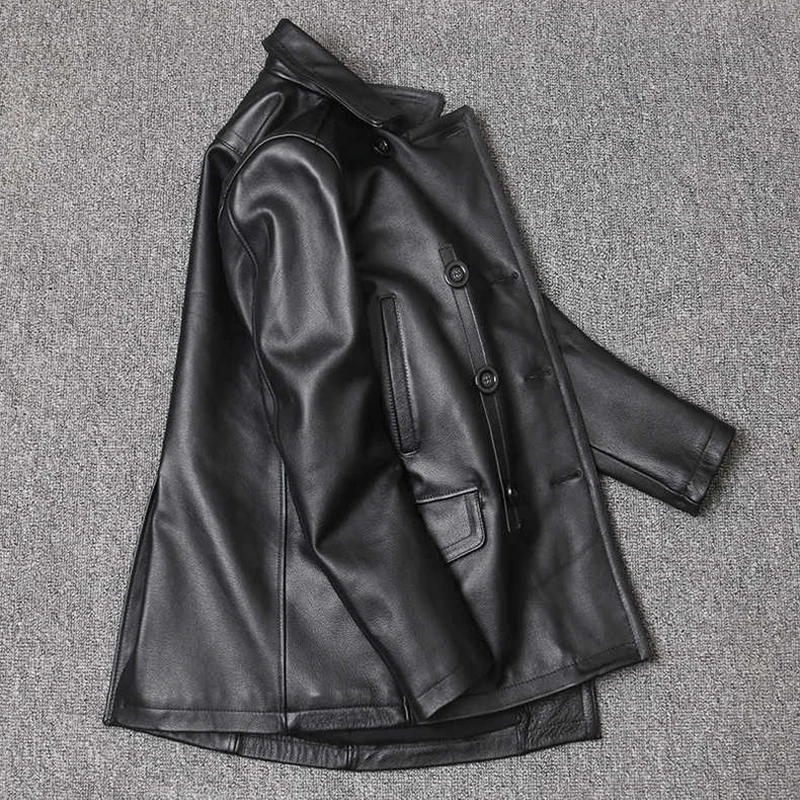 Genuine Leather Jacket Men's T - Leather Work Jacket 리뷰 및 가격