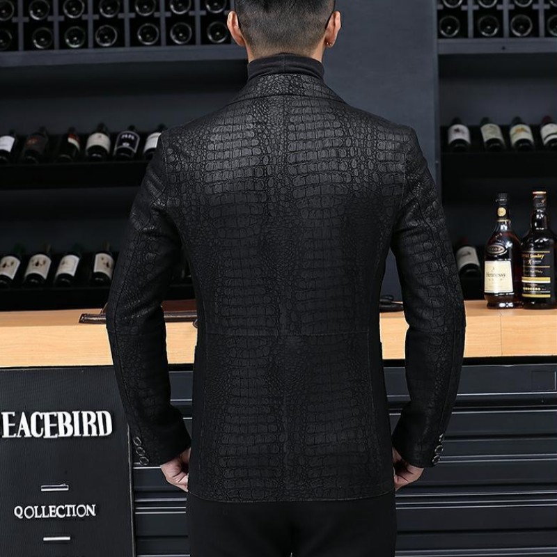Autumn Business Men Sheepskin  - Leather Work Jacket 리뷰 및 가격