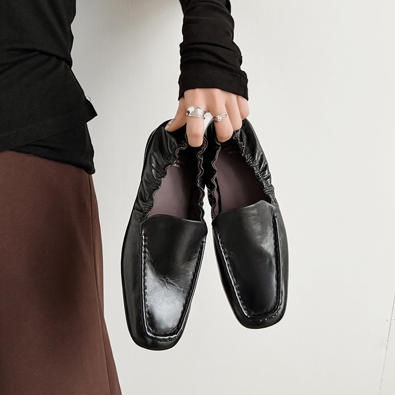 Women Classic Style Simple Sho - Leather Work Flats Women 리뷰 및 가격