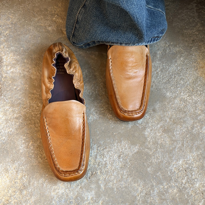 Women Classic Style Simple Sho - Leather Work Flats Women 리뷰 및 가격