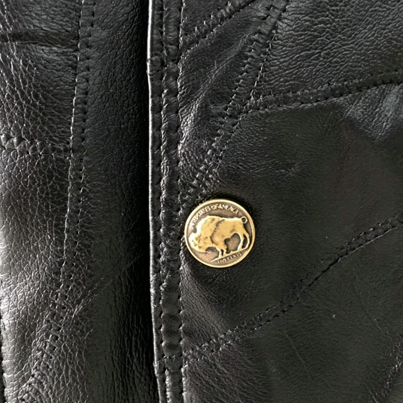 Men's Black Patchwork Leather  - Leather Work Jacket 리뷰 및 가격