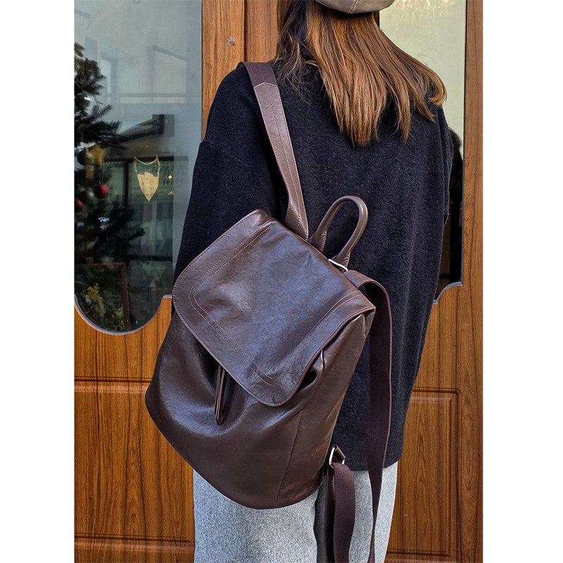 Top-Grain Vegetable Tanned Cow - Leather Work Rucksack 리뷰 및 가격