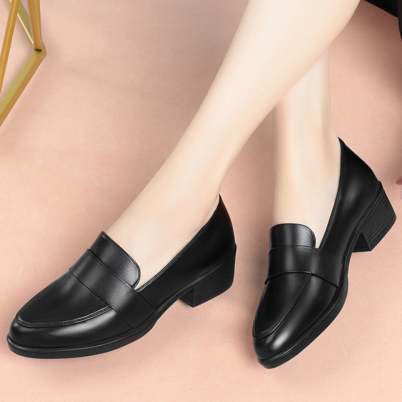 British Style Shallow Pointed  - Leather Work Flats Women 리뷰 및 가격