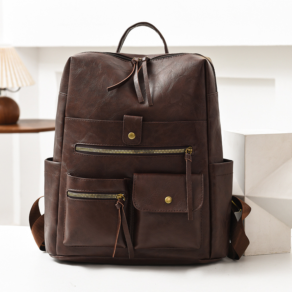 Women's Vintage PU Leather Bac - Leather Work Rucksack 리뷰 및 가격