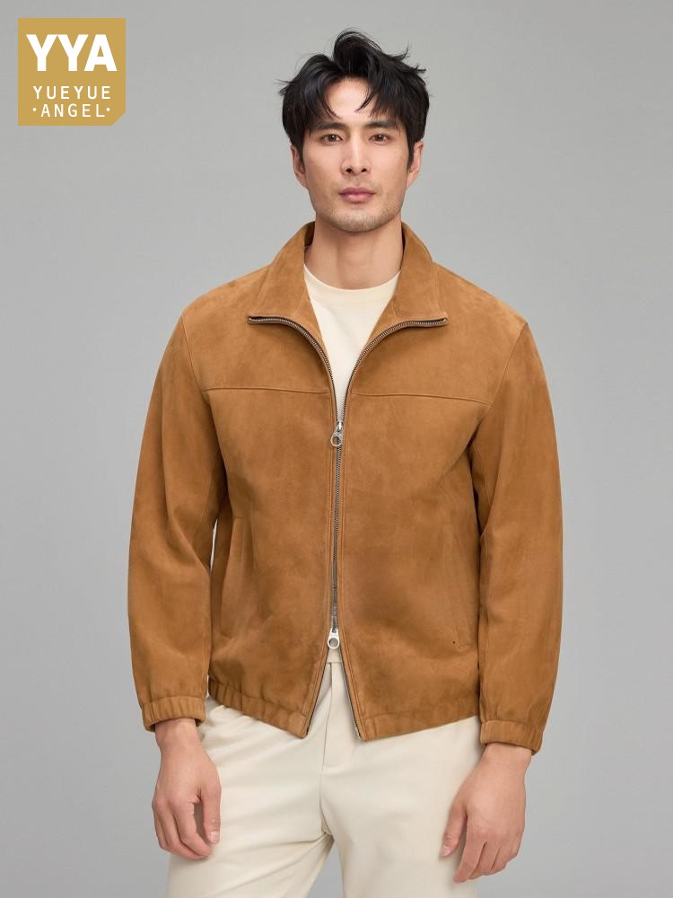 Luxury Mens Soft Natural Suede - Leather Work Jacket 리뷰 및 가격