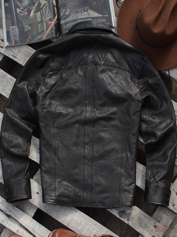 Punk Mens Genuine Leather Jack - Leather Work Jacket 리뷰 및 가격