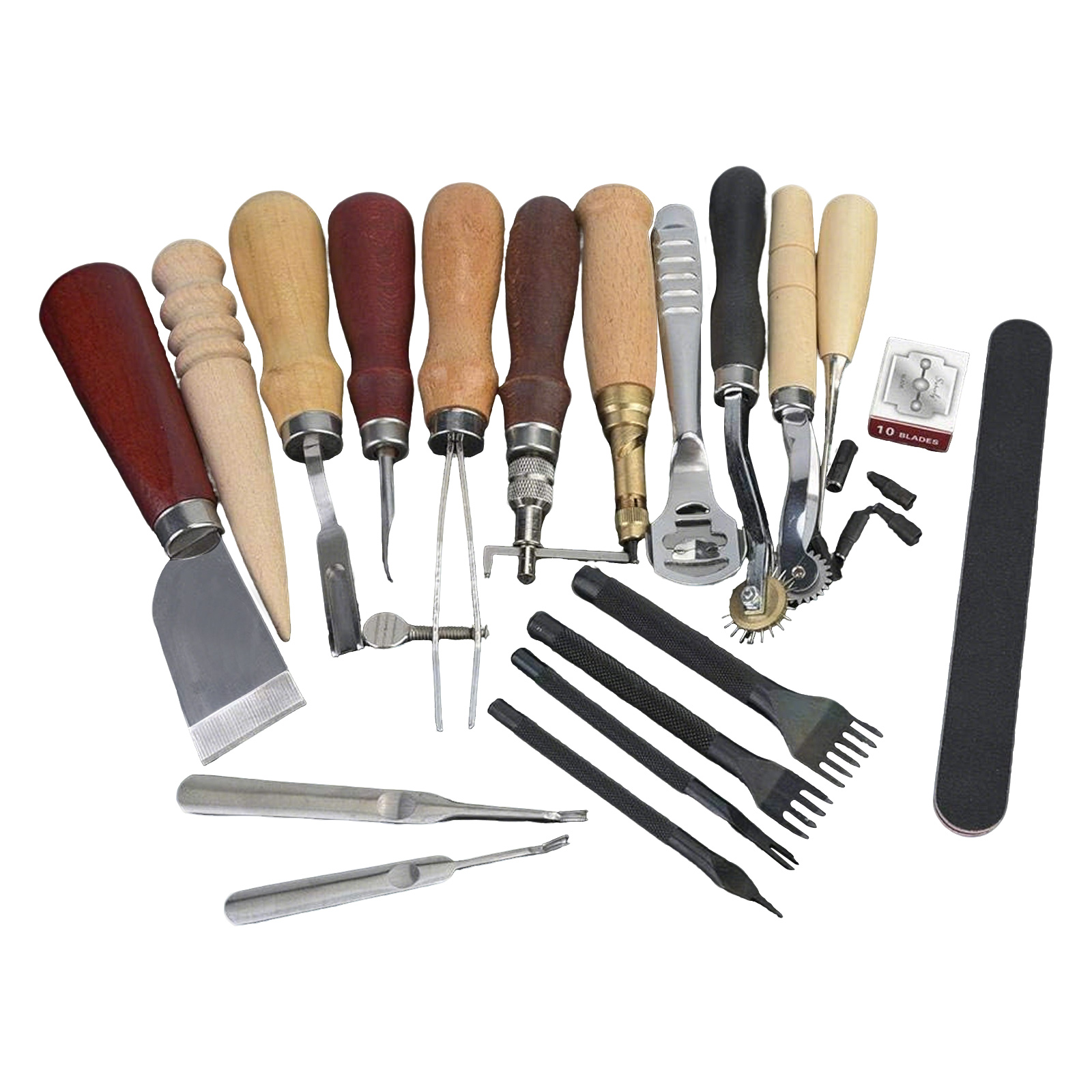 Leather Tools, 19 Pcs Leather  - Leather Work Organiser 리뷰 및 가격