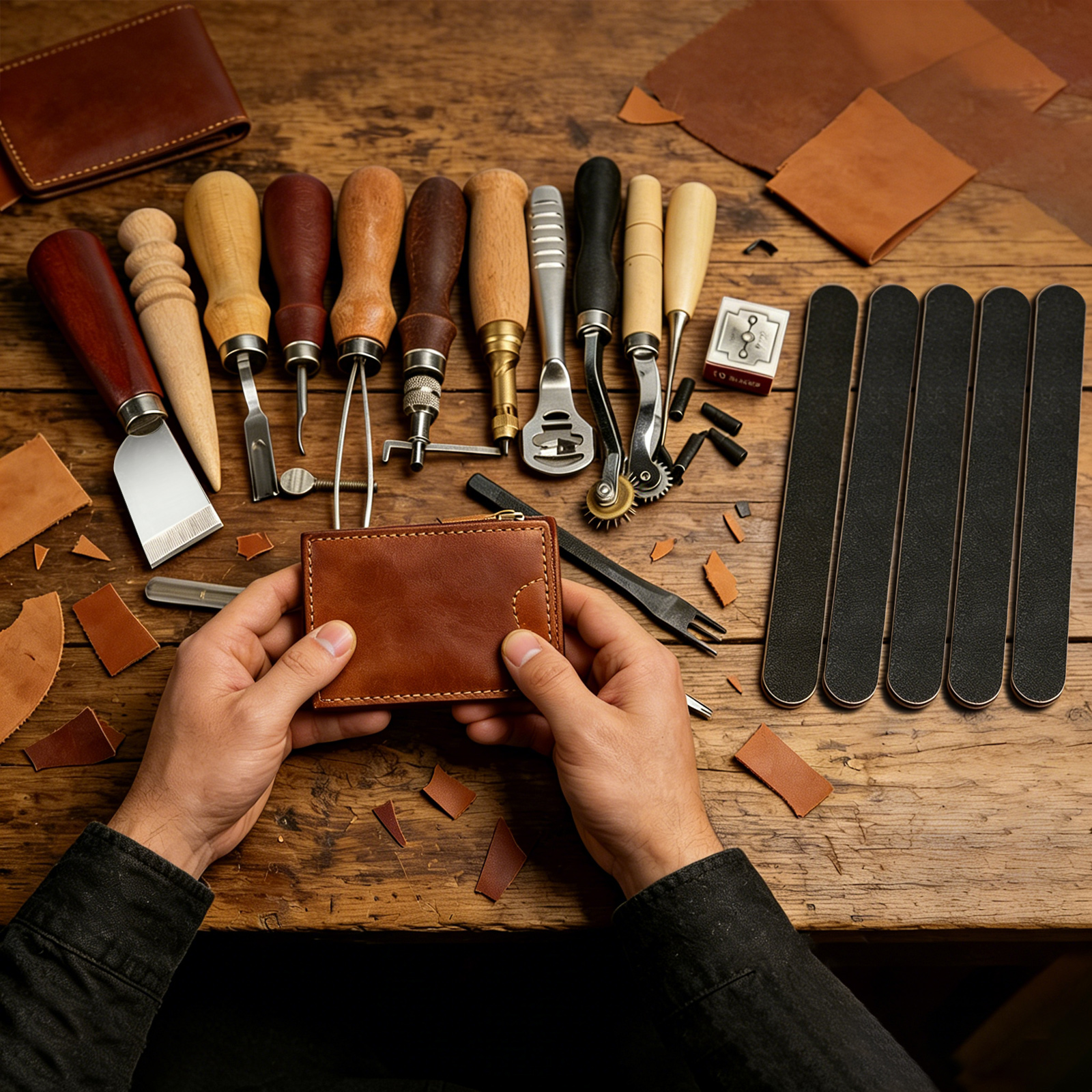 Leather Tools, 19 Pcs Leather  - Leather Work Organiser 리뷰 및 가격