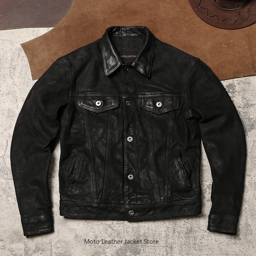 Retro High Waist Denim Workwea - Leather Work Jacket 리뷰 및 가격