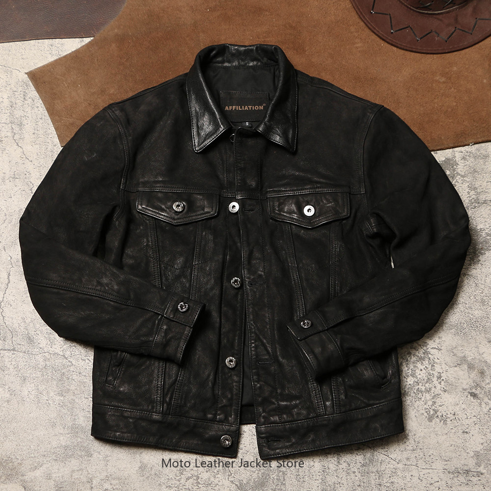Retro High Waist Denim Workwea - Leather Work Jacket 리뷰 및 가격