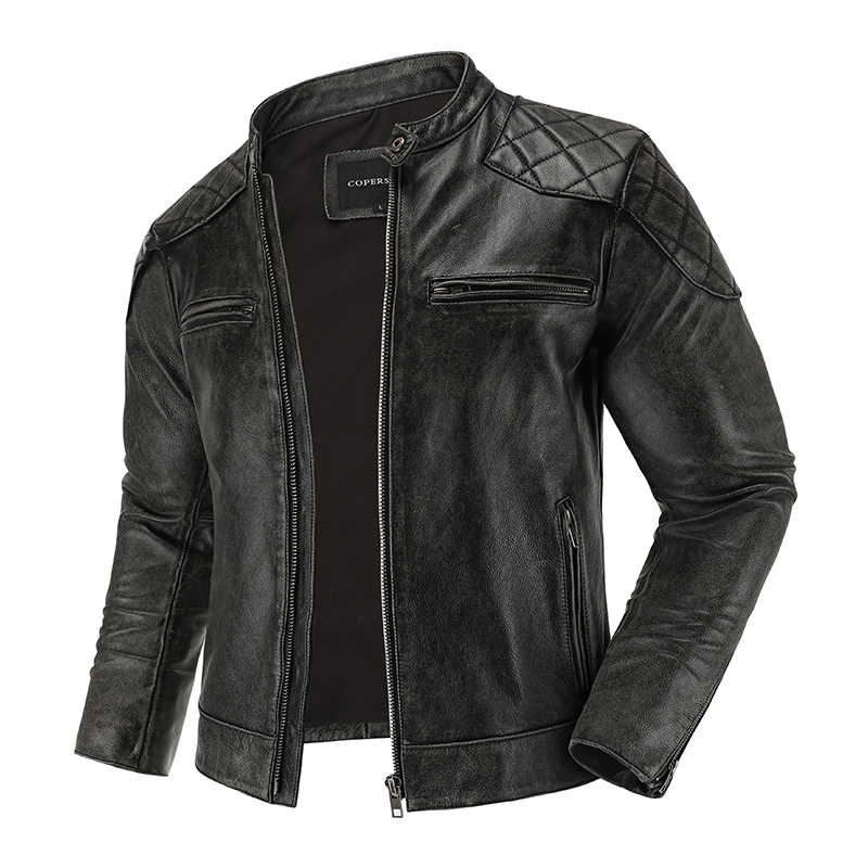 Retro Leather Jacket Motorcycl - Leather Work Jacket 리뷰 및 가격