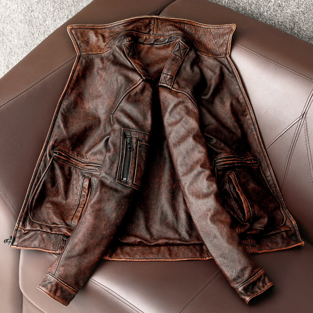 New Style Men Fashion Biker Ja - Leather Work Jacket 리뷰 및 가격