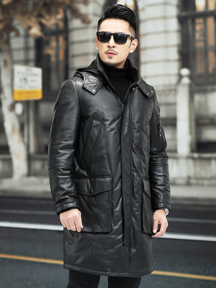 Winter Men Warm Cowhide Genuin - Leather Work Jacket 리뷰 및 가격
