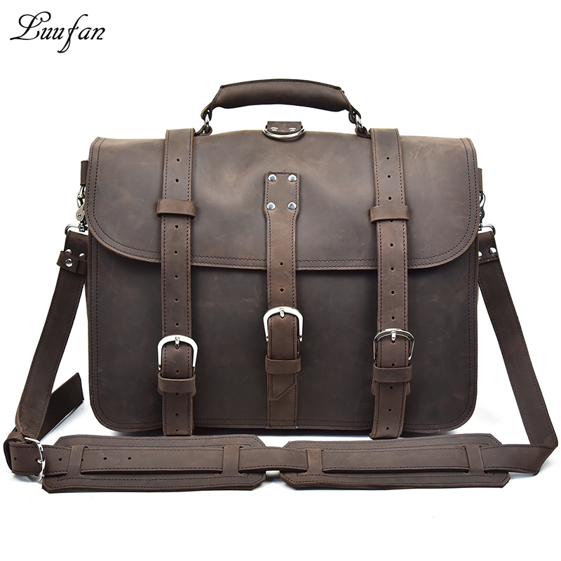 Men Thick Crazy Horse Leather  - Leather Work Rucksack 리뷰 및 가격
