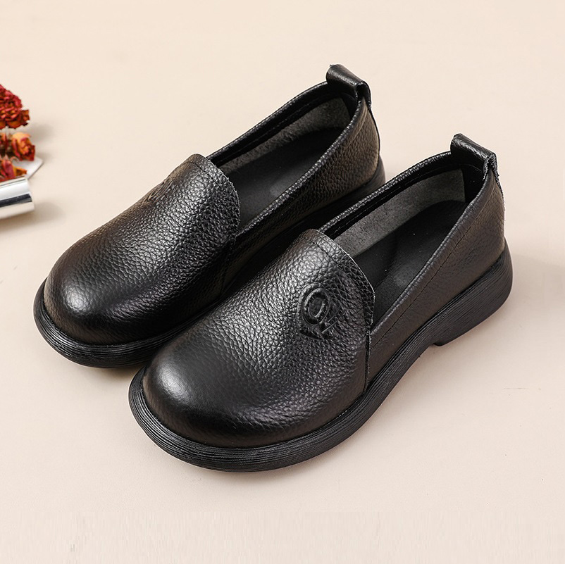 2025 Genuine Leather Loafers W - Leather Work Flats Women 리뷰 및 가격